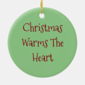 ログクリスマス飾りカエル セラミックオーナメント (裏面)