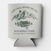 ロググリーンのキャンプ独身最後の週末 缶クーラー (正面)