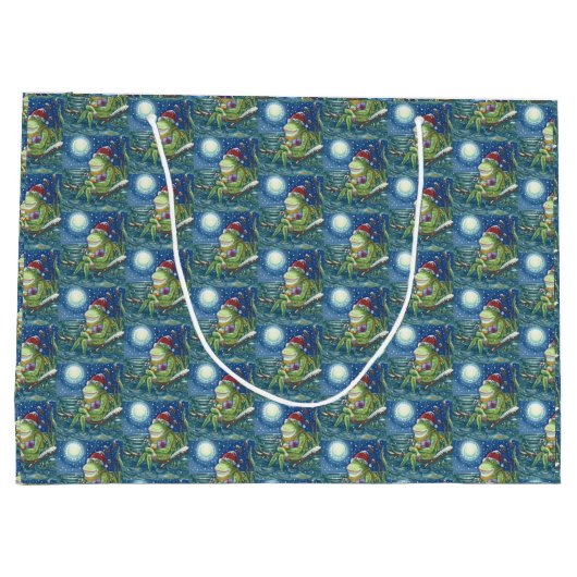 ログサンタのカエル，クリスマス大抱き枕 ラージペーパーバッグ