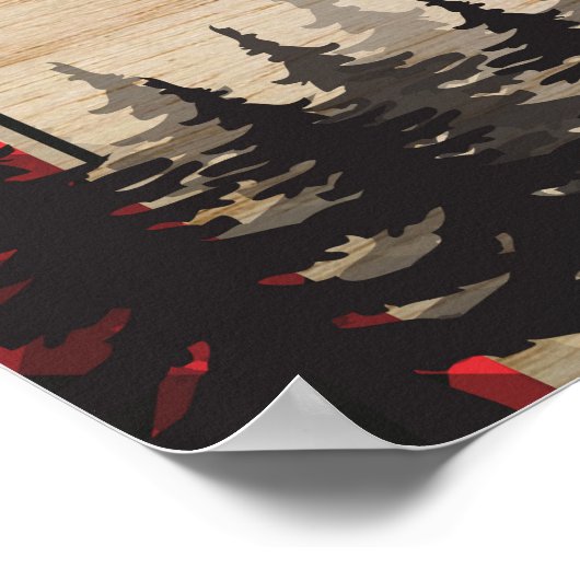 ログジャンボの誕生日パーティーの写真用背景 ポスター (角)