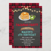ログジャンボパンケーキとパジャマの招待状 招待状 (正面/裏面)