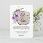 ログスライス パープルローズとユーカリの結婚式 招待状 (スタンド正面)