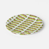 ログセロリレーズンピーナッツバターグリーンのアリ ペーパープレート (アングル)
