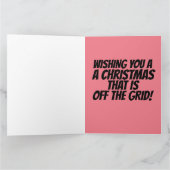 ログハウスのユーモアあふれるクリスマスカード カード (内部)