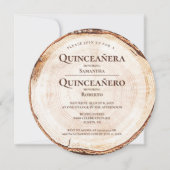 ログハウスの双子の姉妹と兄弟のキンセアニェラとキンセアニェーロ 招待状 (正面)