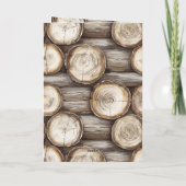 ログハウスの誕生日 カード (裏面)