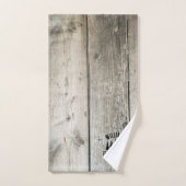 ログハウススタイルのフォレストパーソナライズドファミリーキャビン ネーム エスト バスタオルセット (ハンドタオル)