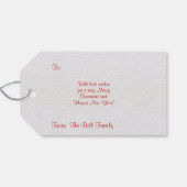 ログハウススノーツリースモークチムニー ギフトタグ (裏面横)