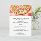 ログハウス風ピザパーティーでの結婚式リハーサルディナー 招待状 (スタンド正面)