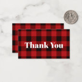 ログハウス風冬の樺柄パーティー ノートカード (正面/裏面インサイチュ)