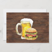 ログハウス風 バーガー＆ブルース 大人の誕生日 招待状 (裏面)