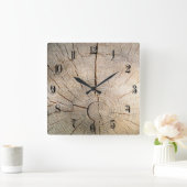 ログパターン スクエア壁時計 (ホーム)