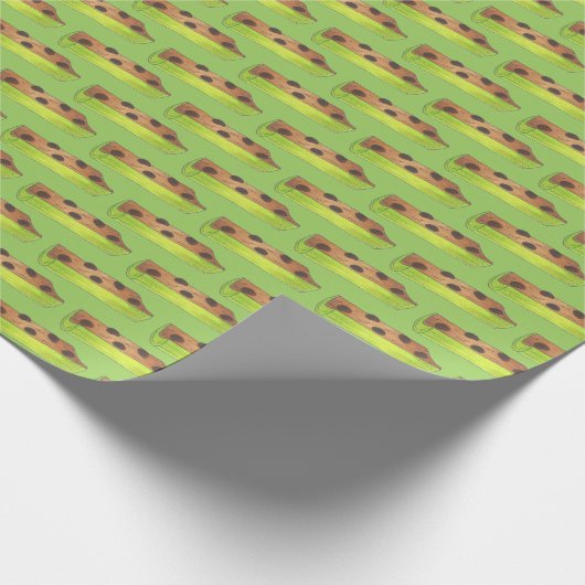 ログピーナッツバターの上のアリセロリ食品をレーズン ラッピングペーパー (角)