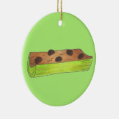 ログピーナッツバターセロリーレーズンスナックのアリ セラミックオーナメント (右)