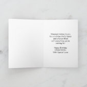 ログファイヤパーソナライズされた孫誕生日 カード (内部)