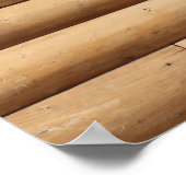 ログフェイクキャビンのサイディング背景 ポスター (角)