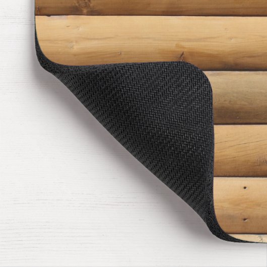 ログフェイクキャビンのサイディング背景 マウスパッド (コーナー)