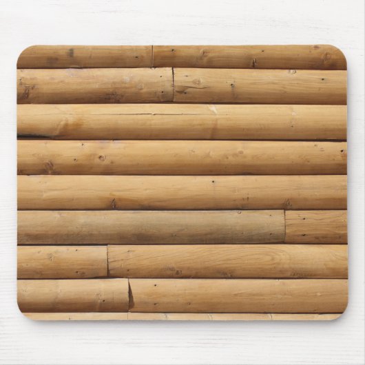 ログフェイクキャビンのサイディング背景 マウスパッド (正面)