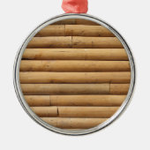 ログフェイクキャビンのサイディング背景 メタルオーナメント (正面)