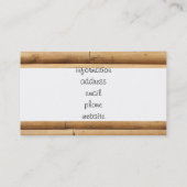 ログフェイクキャビンのサイディング背景 名刺 (裏面)