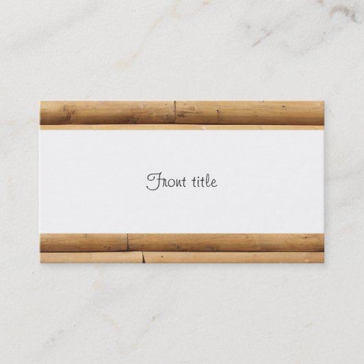 ログフェイクキャビンのサイディング背景 名刺 (正面)
