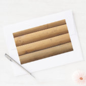 ログフェイクキャビンのサイディング背景 長方形シール (封筒)