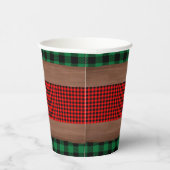 ログフランネル素朴プレイドハートベビーシャワー 紙コップ (右)