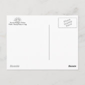 ログ上のファジーの若葉書 ポストカード (裏面)