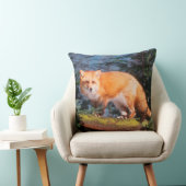 ログ上の赤いキツネ クッション (椅子)