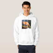 ログ上の赤いキツネ パーカ (正面フル)