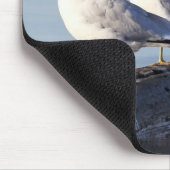 ログ上の3つのカモメ マウスパッド (コーナー)