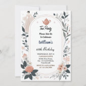 ログ王室のシック大人フェアリティティーパーティー50誕生日 招待状 (正面)