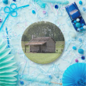 ログ素朴キャビンの写真 ペーパープレート (パーティー)