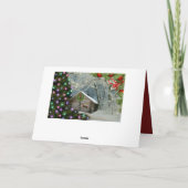 ログ素朴キャビンインザワイルドネスクリスマス シーズンカード (裏面)