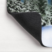 ログ素朴キャビン満月 マウスパッド (コーナー)