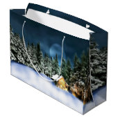 ログ素朴キャビン満月 ラージペーパーバッグ (裏面アングル)