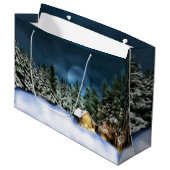 ログ素朴キャビン満月 ラージペーパーバッグ (正面アングル)