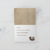 ログ素朴キャビン結婚の感謝状 ノートカード (内部)
