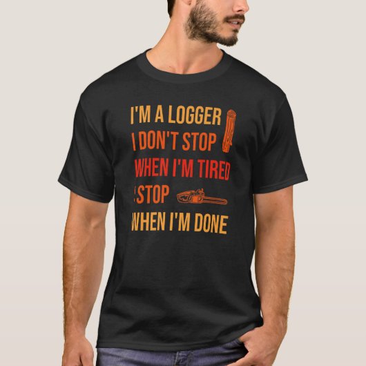 ログ記録終了のお知らせ ロガー Tシャツ (正面)