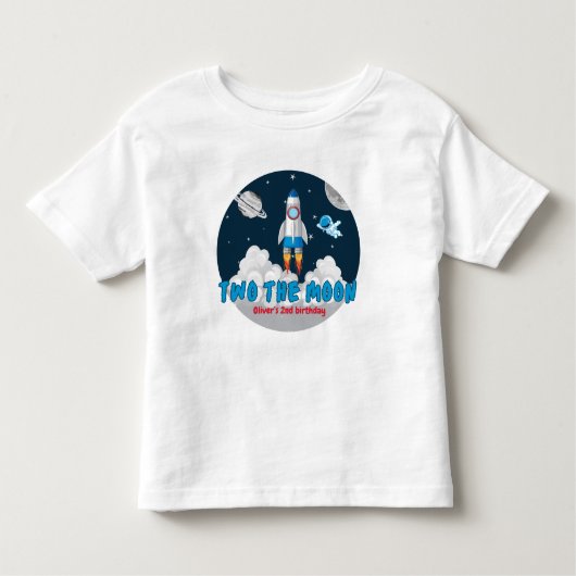 ロケットくん 月から来た2歳の誕生日 トドラーTシャツ (正面)