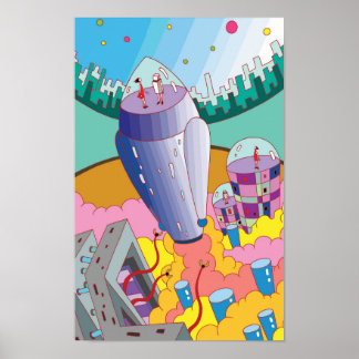 ロケットで幻想世界への旅へ ポスター