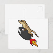 ロケットで空飛ぶミーアキャット ポストカード (正面/裏面)