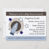 ロケットとスターズベビーシャワー招待状 招待状 (正面)