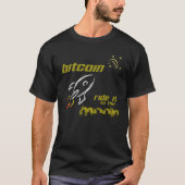ロケットと星でBitcoinを月に乗せる Tシャツ (正面)