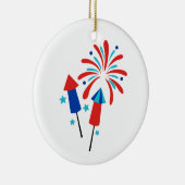ロケットと花火 セラミックオーナメント (右)