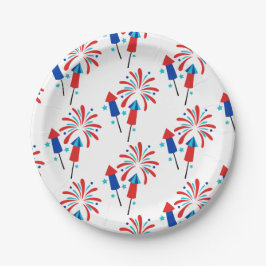 ロケットと花火 ペーパープレート