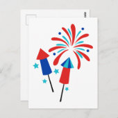ロケットと花火 ポストカード (正面/裏面)