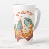 ロケットによる新たな冒険 カフェラテマグ (右アングル)