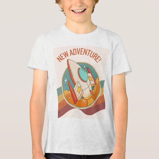 ロケットによる新たな冒険 トライブレンドＴシャツ (正面)