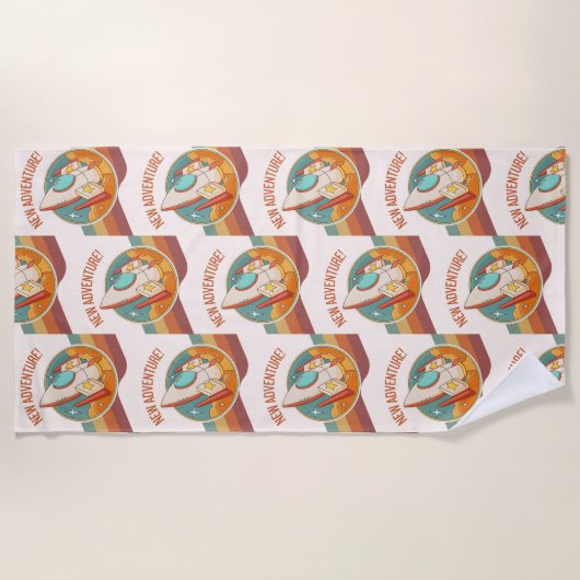 ロケットによる新たな冒険 ビーチタオル (正面)